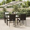 vidaXL Garden Dining Set Black PE Rattan Modular Garden Dining Set