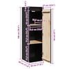 vidaXL Wall Cabinet Set of 2 Black Solid Pine wood 11.8 x 11.8 x 39.4 in