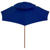 vidaXL Garden Parasol Blue Polyester Fabric, Laminated Bamboo, Hardwood