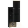 vidaXL Outdoor Wall Light Black 2.76 x 3.94 x 8.66 in