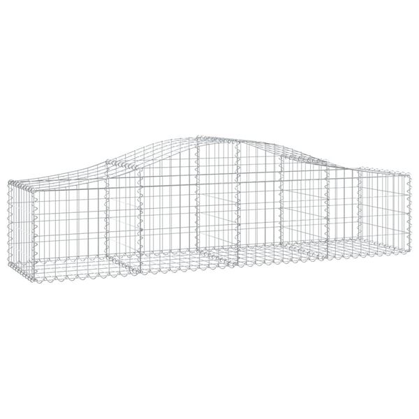 vidaXL Gabion Basket Set of 2 Silver Galvanized iron Medium