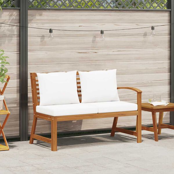 vidaXL Garden Bench Natural wood, Cream