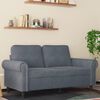 vidaXL 2-seater Sofa Dark grey Velvet (100% polyester), metal, textilene