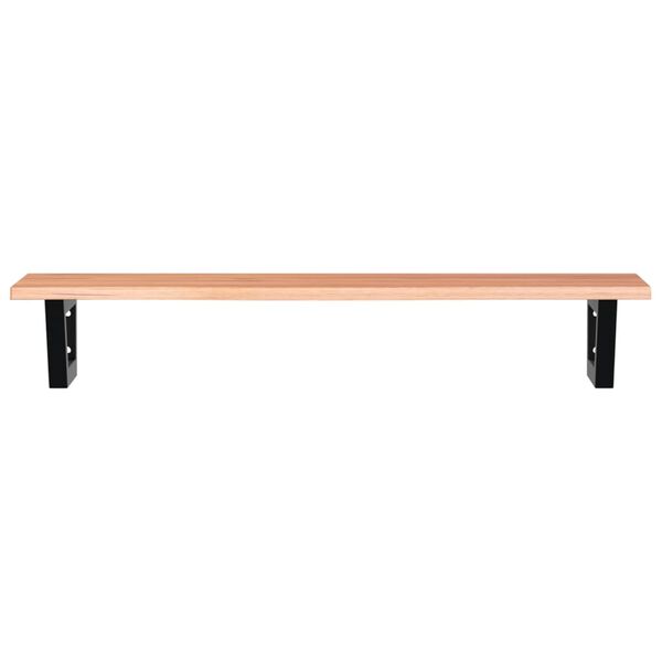 vidaXL Basin Shelf Wall Mounted Steel and Solid Wood Oak