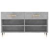 vidaXL Shoe Bench Concrete Grey Engineered Wood, Iron Medium Shoe Bench