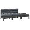 vidaXL Garden Lounge Set Set of 3 Grey and Anthracite