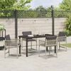 vidaXL Garden Dining Set 5 pcs Light Grey poly rattan