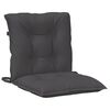 vidaXL Lowback Chair Cushion Set of 6 Melange Anthracite 100% Polyester