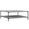 vidaXL Coffee Table Gray Sonoma Engineered wood, Iron 39.4x39.4x15.7 in