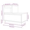 vidaXL Bedside Cabinet Set of 2 Honey brown Solid pine wood Standard