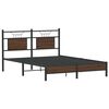 vidaXL Bed Frame without Mattress Brown Oak 53.9x74.8” Engineered Wood