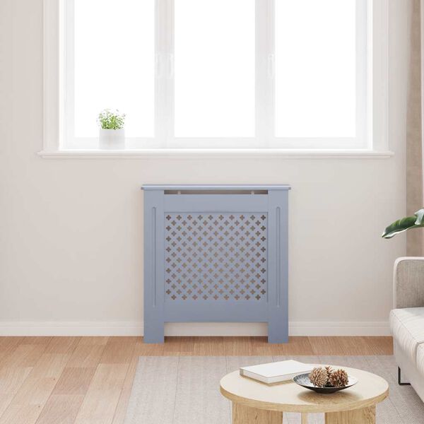 vidaXL MDF Radiator Cover Gray 30.7"