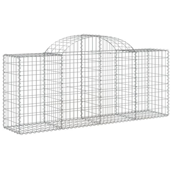 vidaXL Gabion Basket Set of 12 Silver Galvanized Iron