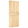 vidaXL Sliding Door with Hardware Set 35.4"x82.7" Solid Wood Pine