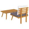 vidaXL Garden Lounge Set Dark gray Solid acacia wood Medium Modular