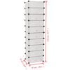 vidaXL Shoe Organizer White Plastic panels, Steel frames Shoe Organizer