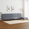 vidaXL Sofa Set Dark Grey Velvet, Wood, Plywood, Metal, Foam Large