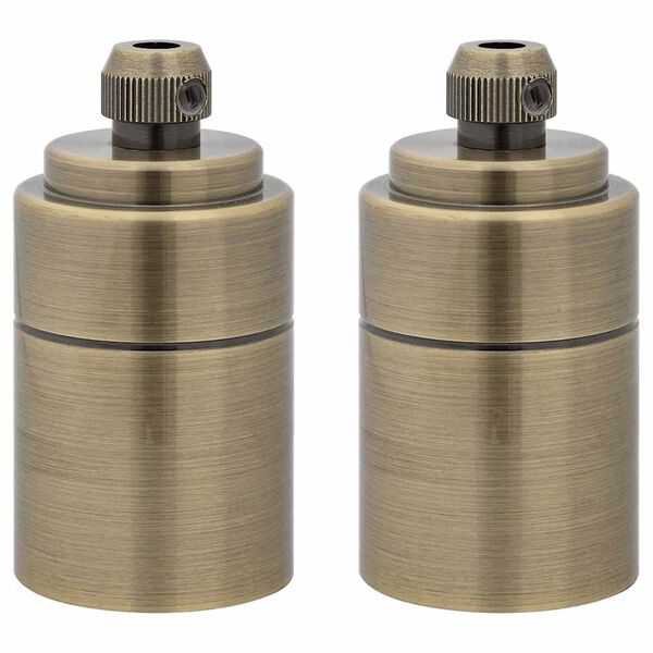 vidaXL Lamp Holder Bronze Aluminum Industrial Lamp Holder Cylindrical