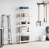 vidaXL 5-Layer Storage Shelf Silver Steel&Engineered Wood