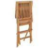 vidaXL Garden Chair Set of 2 Teak Wood Medium Foldable Garden Chair