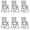 vidaXL Garden Chair Set of 6 Grey, Anthracite