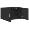 vidaXL Wall Cabinet Black Engineered Wood Medium Wall Cabinet