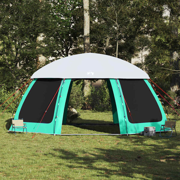 vidaXL Pool Tent with Removable Fly & Mesh Walls Sea Green 240.9x240.9"