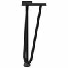 vidaXL Hairpin Table Leg Black Solid powder-coated steel Small