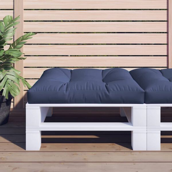 vidaXL Pallet Cushion Navy Blue Polyester 27.6 x 27.6 x 4.7 in