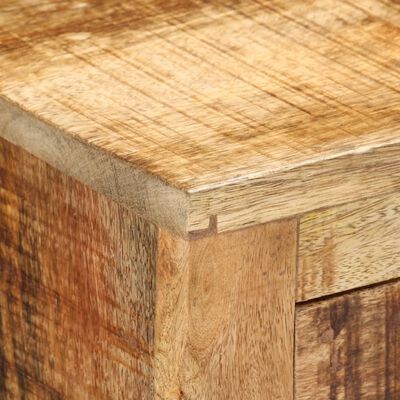 vidaXL Sideboard with 3 Drawers 31.5"x11.8"x25.6" Solid Rough Wood Mango