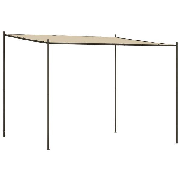 vidaXL Gazebo Beige Fabric (100% polyester) with PA coating Large