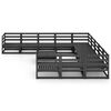 vidaXL Garden Lounge Set Black Solid pinewood 12 Piece Modular