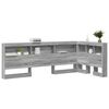 vidaXL Storage Headboard Grey Sonoma 31.50 in Engineered Wood