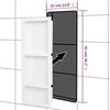 vidaXL Shower Niche with 3 Compartments High Gloss White 16.1"x39"x3.5"