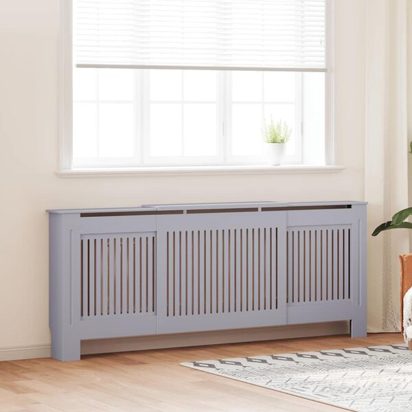 vidaXL MDF Radiator Cover Gray 80.7"