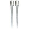 vidaXL Ground Spikes 2 pcs Silver 4.7x35.8" Galvanised Steel