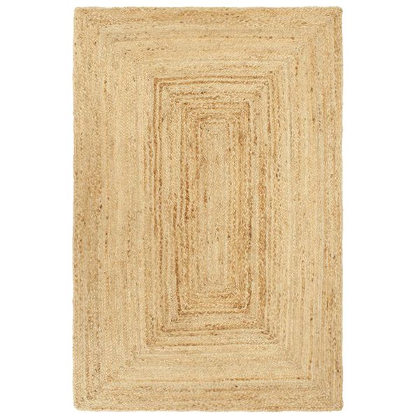 vidaXL Area Rug Natural Jute Medium Tough Area Rug Rectangular