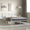 vidaXL Metal Bed Frame White Steel 47.2 x 78.7 in Metal Bed Frame