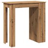 vidaXL Bar Table Artisan Oak Engineered Wood 39.4-47.2 in Bar Table
