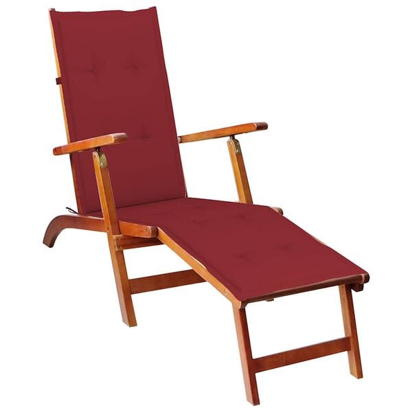 vidaXL Patio Deck Chair Natural Brown