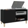 vidaXL Record Cabinet Black Engineered wood Medium Record Cabinet