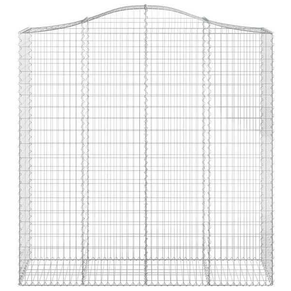 vidaXL Arched Gabion Baskets 8 pcs 78.7x19.7x200/220" Galvanised Iron