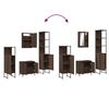 vidaXL Bathroom Furniture Set Brown oak