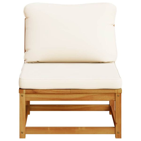 vidaXL Garden Sofa Acacia wood color, Cream white