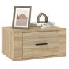 vidaXL Wall-mounted Bedside Cabinet Set of 2 Sonoma Oak Engineered wood