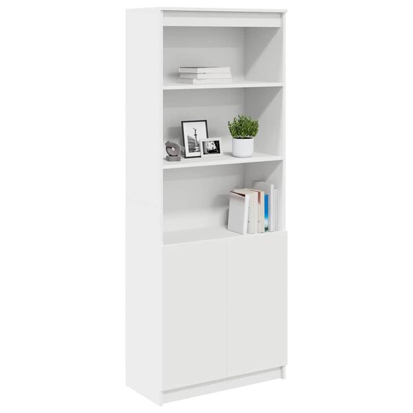 vidaXL Highboard White Engineered wood 27.6 in x 13.8 in x 70.9 in