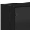 vidaXL Sideboard Black oak 102 x 37 x 75.5 cm Engineered wood