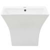 vidaXL Wall-mounted Basin Ceramic White 19.69x17.72x16.14"
