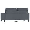 vidaXL 2-seater Sofa Dark grey Velvet (100% polyester), metal, textilene