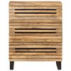 vidaXL Sideboard Rough Mango Wood Brown Solid Mango Wood, Steel Standard